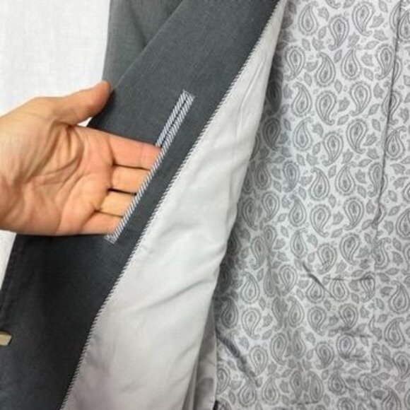 Joseph Abboud Cotton Blazer Mens‎ M Double Vent 2 Button Casual Preppy Academia - Picture 6 of 14